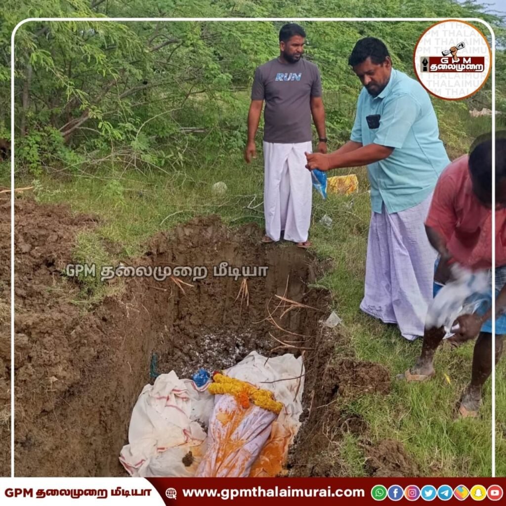 கோட்டைப்பட்டினத்தில் மீனவர் உடலை இந்து முறைப்படி அடக்கம் செய்த இஸ்லாமியர்கள்.