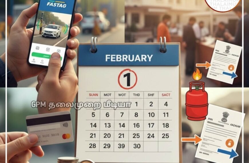 பிப்ரவரி 1 முதல் புதிய விதிகள்: ஃபாஸ்டேக், பத்திரப்பதிவு முதல் வங்கி கணக்கு வரை - நீங்கள் அறிய வேண்டிய முக்கிய மாற்றங்கள்!