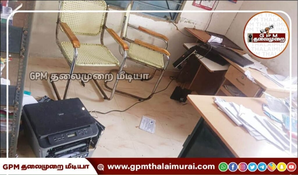 அம்மாப்பட்டினம் ஊராட்சி மன்ற அலுவலகம் சூறையாடல்: மர்ம நபர்களுக்கு வலைவீச்சு!